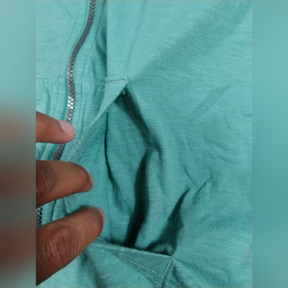 Old Navy/1994 Mint Green Zip Front Hoodie Sweater L (10-12) - Picture 7 of 16